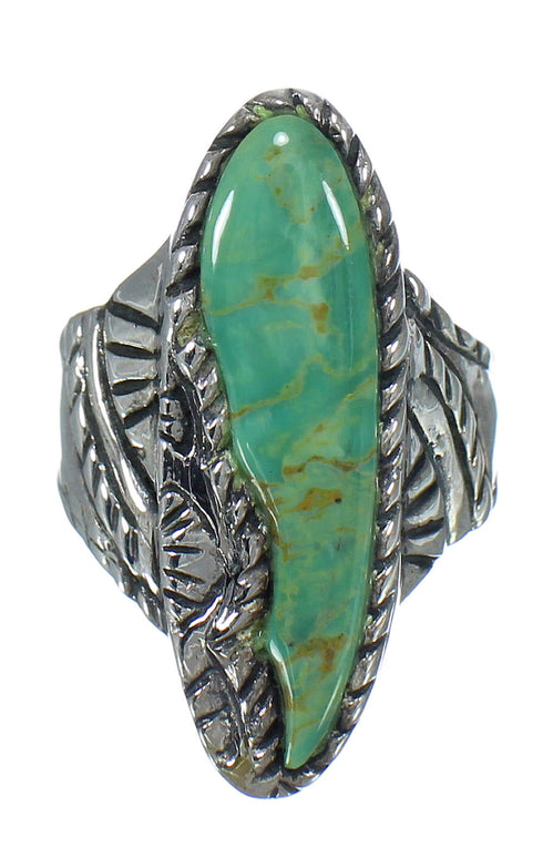 Genuine Sterling Silver And Turquoise Southwest Ring Size 5-3/4 RX62761